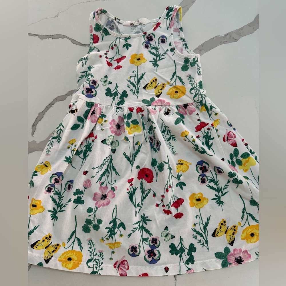 H&M White and Yellow Sundress